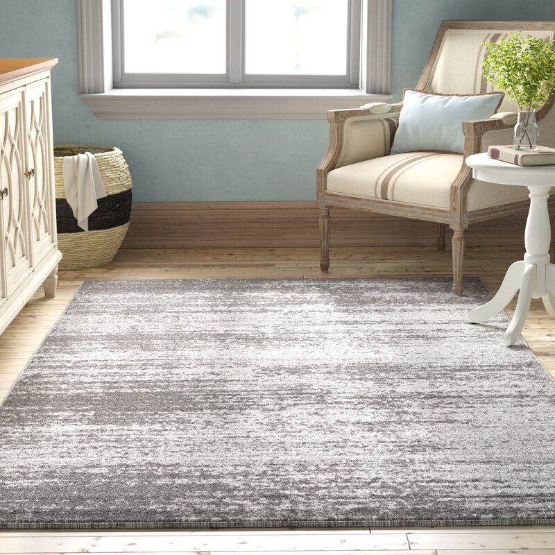 Croslin Abstract Light Gray Area Rug-9'x12' thumbnail 5