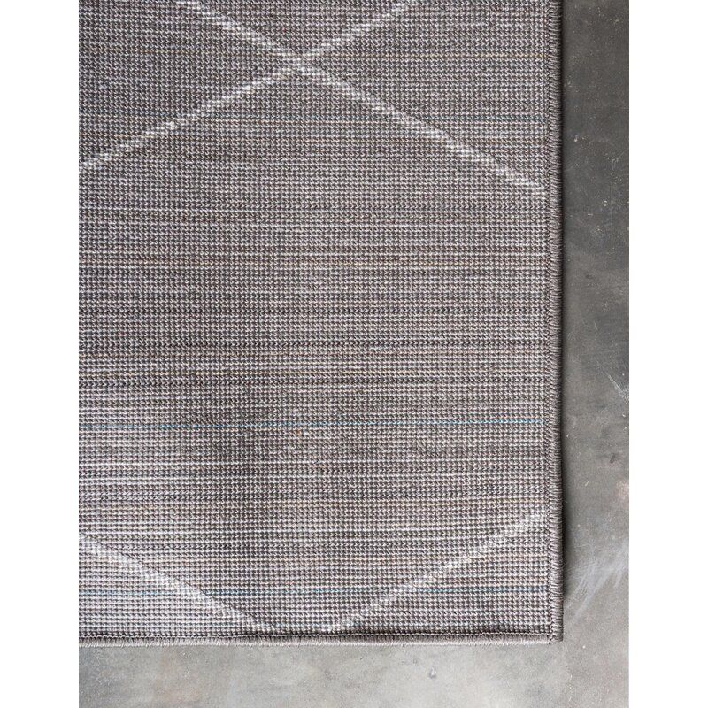 Elborough Geometric Gray Area Rug-10'x13' thumbnail 2