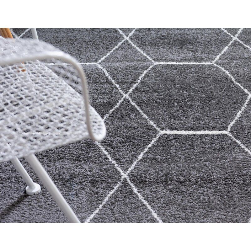 Elborough Geometric Gray Area Rug-10'x13' thumbnail 4