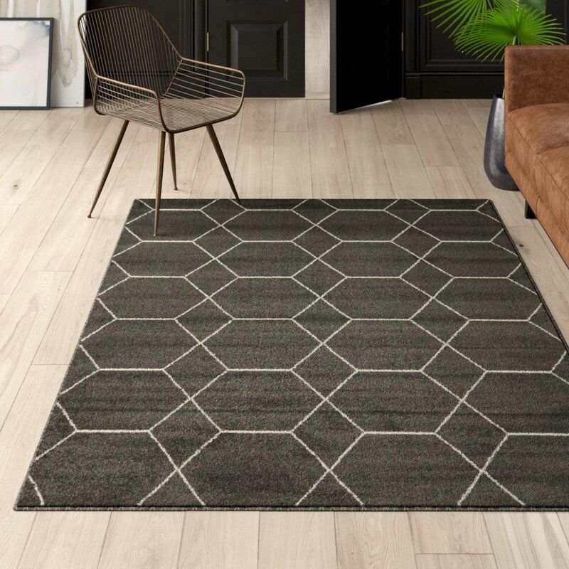 Elborough Geometric Gray Area Rug-10'x13' thumbnail 5
