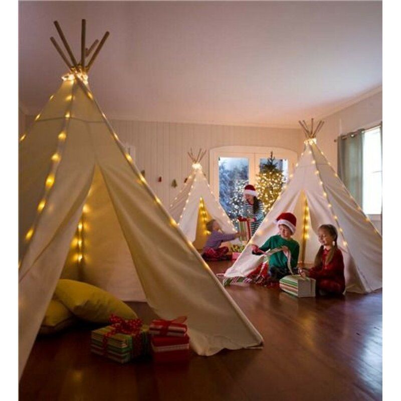 KIDS TRIANGULAR PLAY TENT WITH CARRYING BAG thumbnail 2
