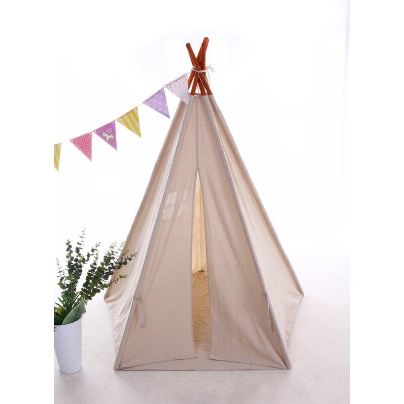 KIDS TRIANGULAR PLAY TENT WITH CARRYING BAG thumbnail 6