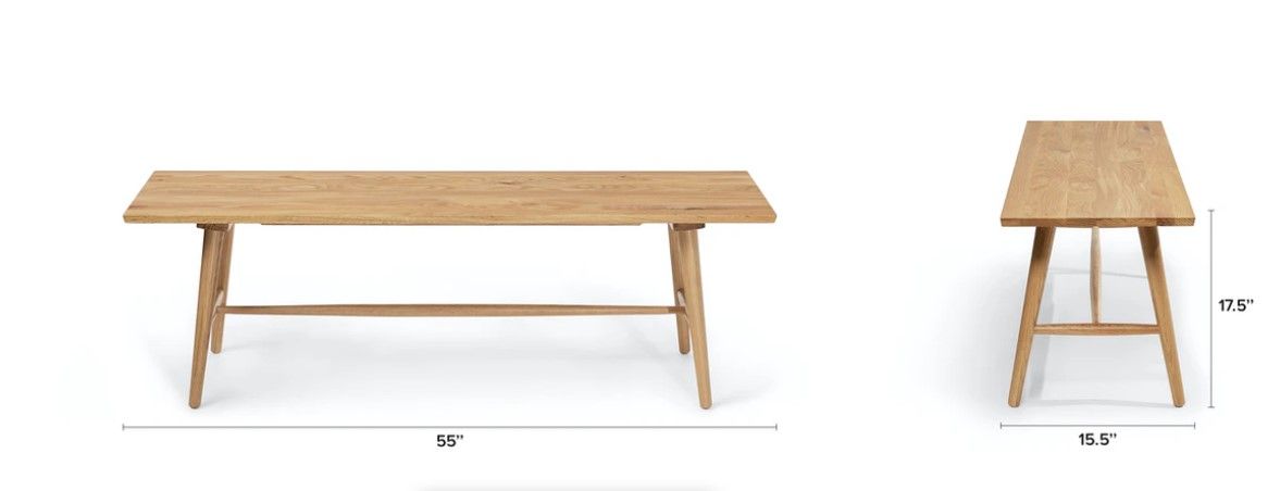 Seno Oak 55" Bench thumbnail 8