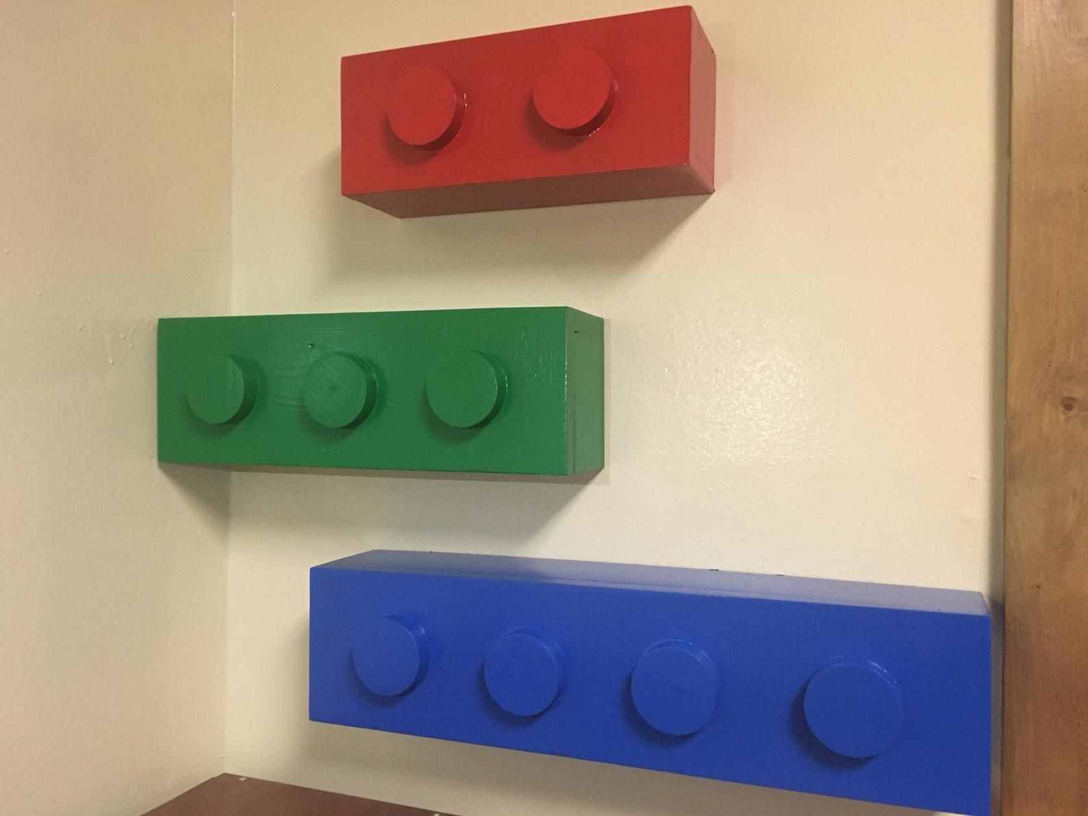 Lego inspired floating hidden compartment shelf thumbnail 5