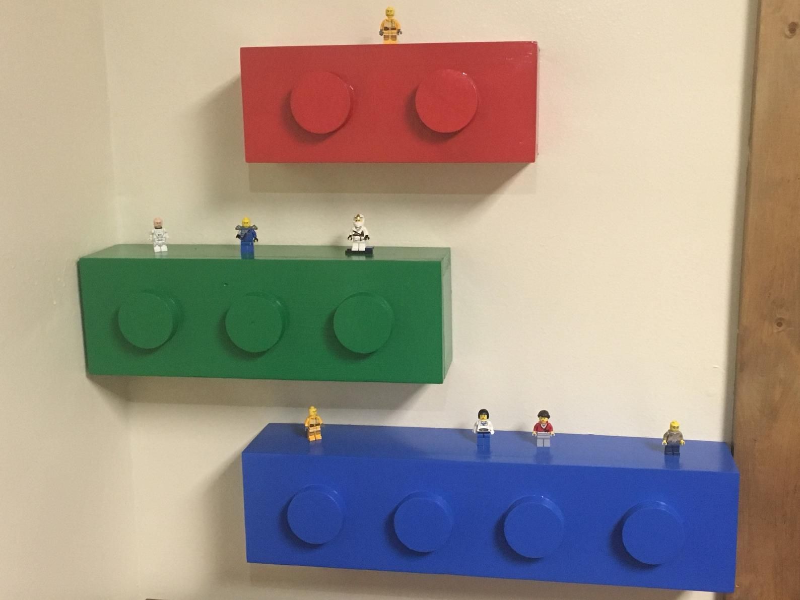 Lego inspired floating hidden compartment shelf thumbnail 8