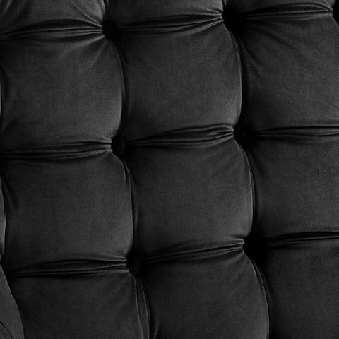 Sutton Velvet Lounge Chair - Black thumbnail 5