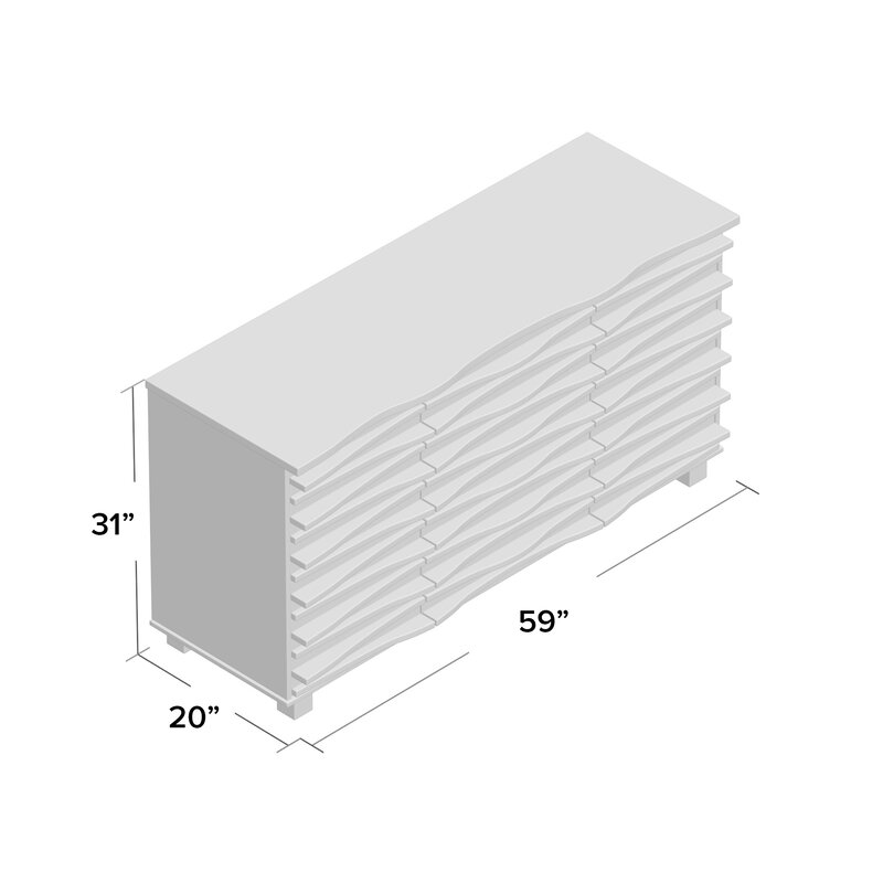 Ziggie 59 Wide 3 Drawer Sideboard thumbnail 2
