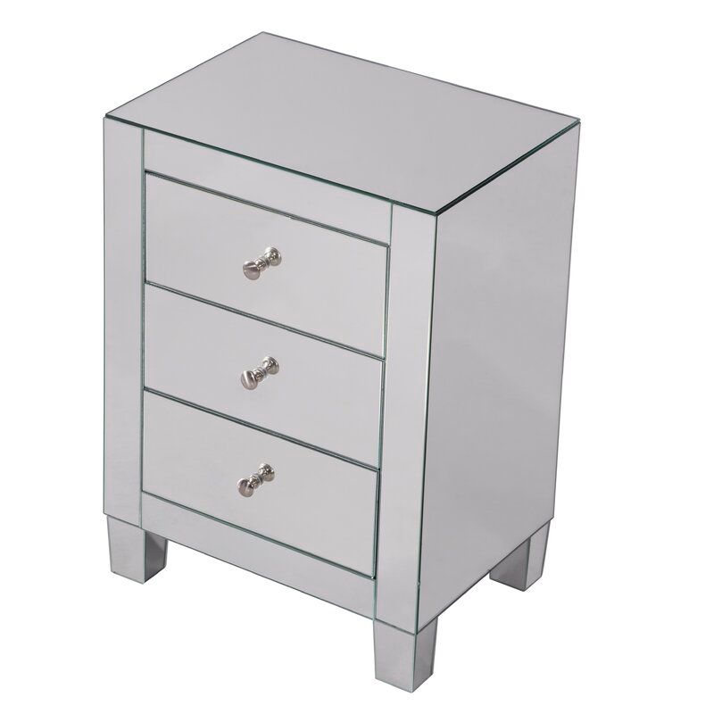 Brixton 25'' Tall 3 - Drawer Mirrored Accent Chest thumbnail 2