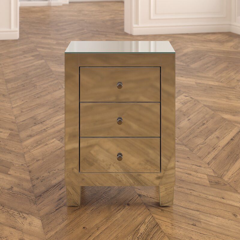 Brixton 25'' Tall 3 - Drawer Mirrored Accent Chest thumbnail 4