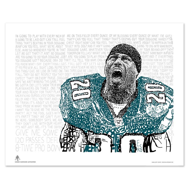 Brian Dawkins Word Art Print thumbnail 4