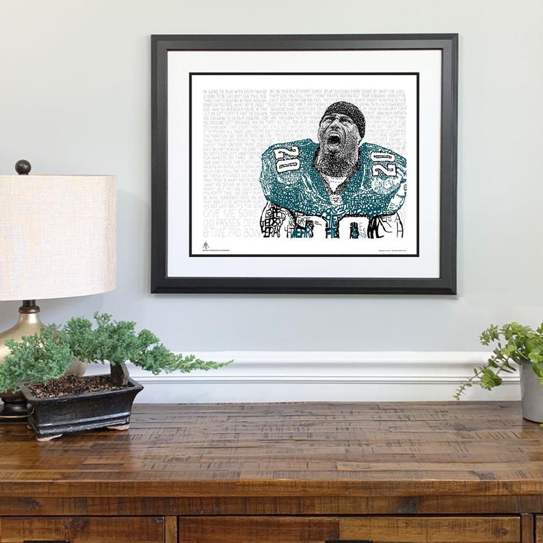 Brian Dawkins Word Art Print thumbnail 5