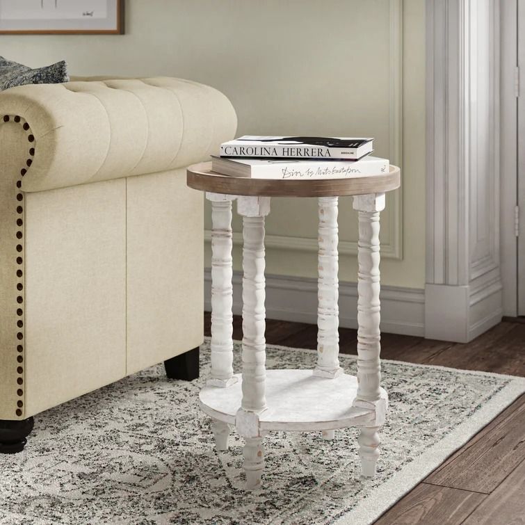 Ozella Solid Wood End Table with Storage thumbnail 2