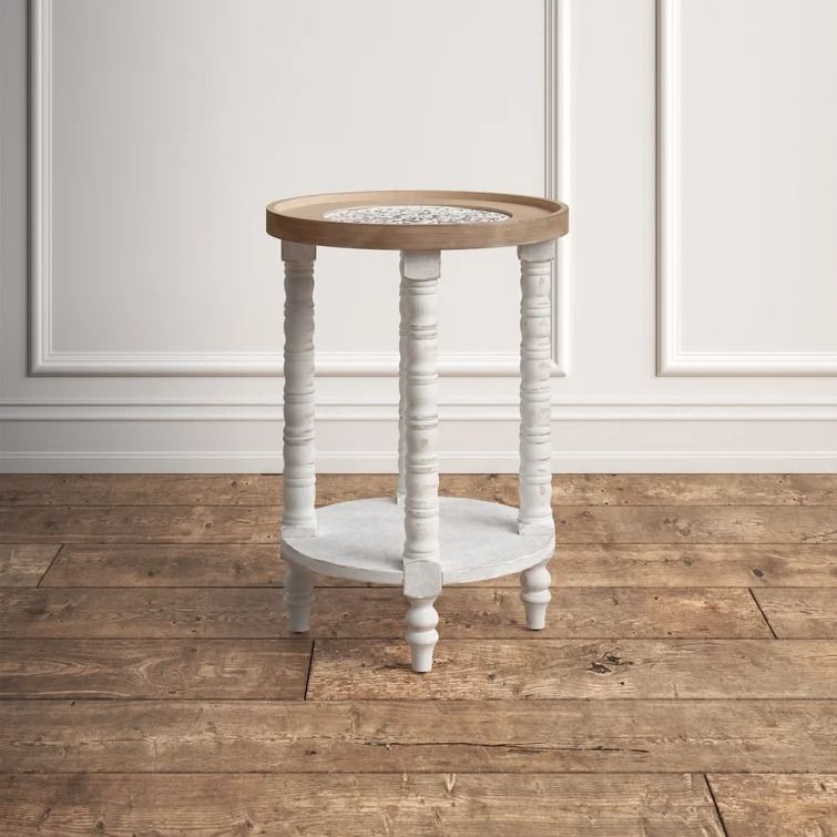 Ozella Solid Wood End Table with Storage thumbnail 3