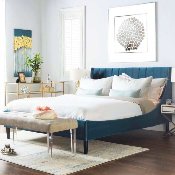 Ciceklic Tufted Upholstered Low Profile Platform Bed thumbnail 4