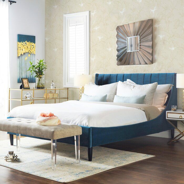 Ciceklic Tufted Upholstered Low Profile Platform Bed thumbnail 2