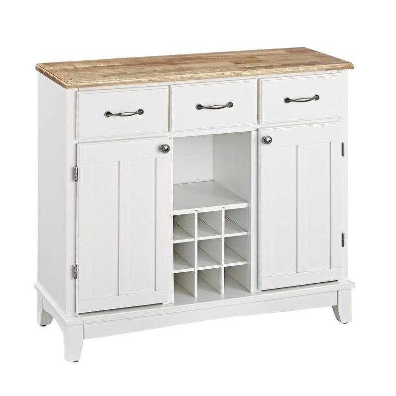 Presswood Traditional 3 Drawer Wood Server thumbnail 2