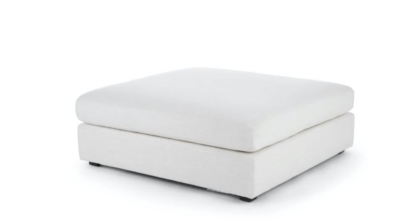 Beta Quartz White Ottoman thumbnail 2