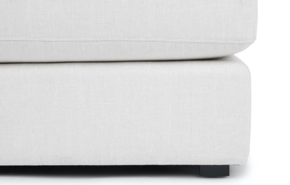 Beta Quartz White Ottoman thumbnail 3