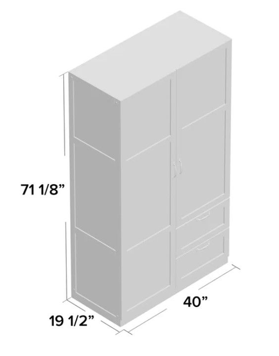 Keithsburg Wardrobe Storage Cabinet Armoire thumbnail 2