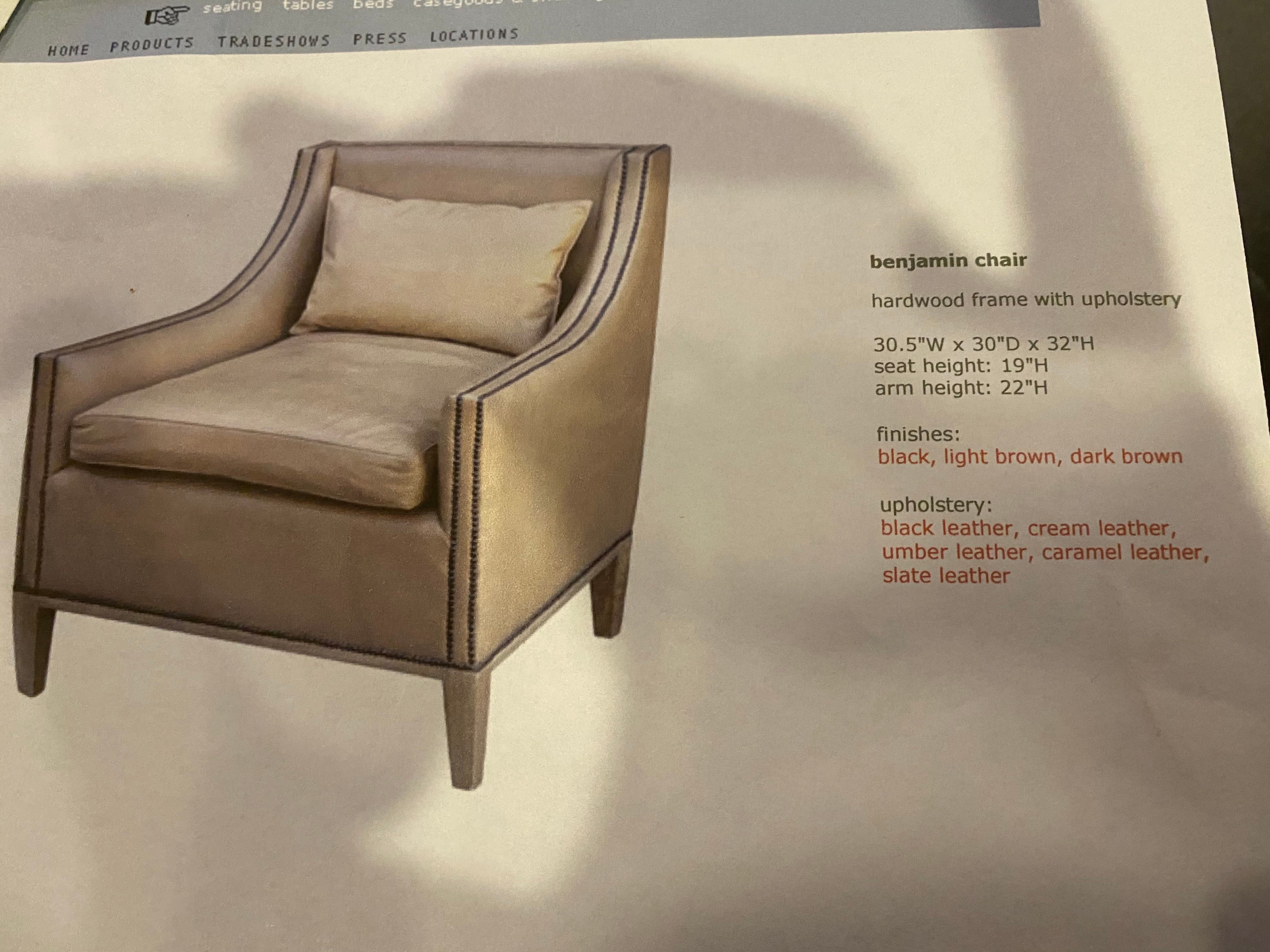 Customer Owned Nailhead Leather Lounge Chair thumbnail 2