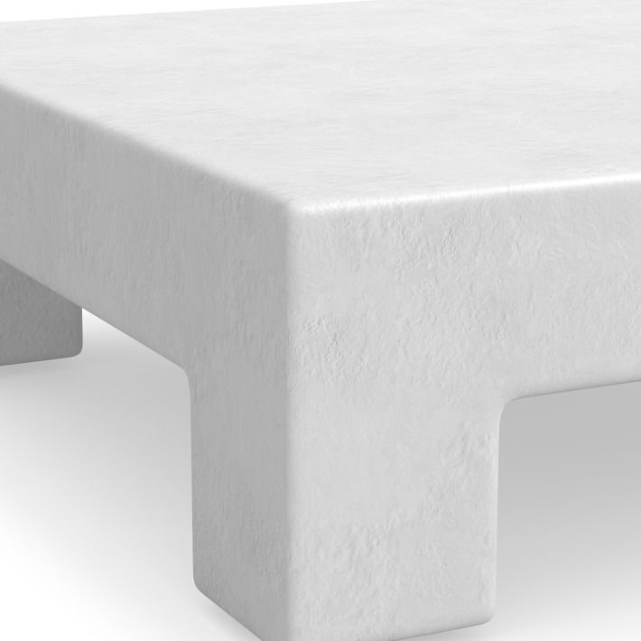 Matte White Square Coffee Table thumbnail 4