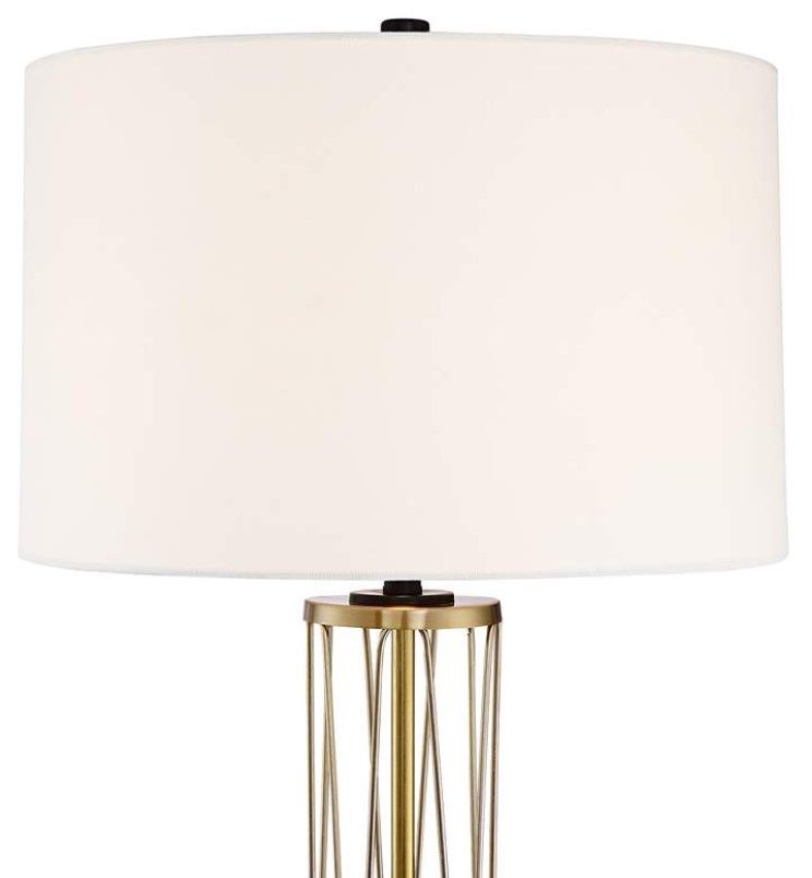 Nathan Gold Cage USB Table Lamps Set of 2 thumbnail 3