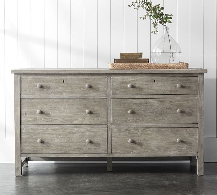 Farmhouse 6 Drawer Wide Dresser thumbnail 2
