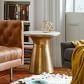 Marble Topped Pedestal Side Table thumbnail 2