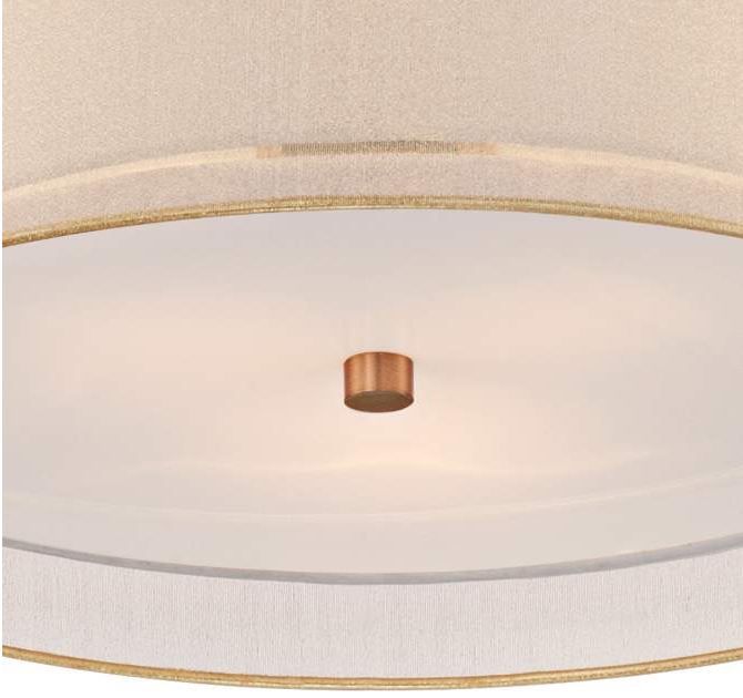 Possini Euro Double Drum 18 Wide Champagne Ceiling Light thumbnail 3