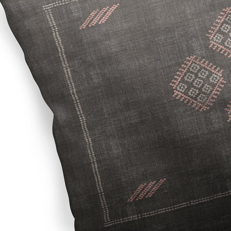 Stellan Cotton Geometric Lumbar Pillow With Insert-16"x12" thumbnail 3