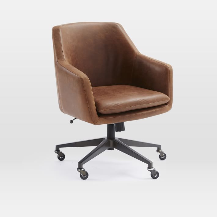 Helvetica Leather Office Chair thumbnail 2
