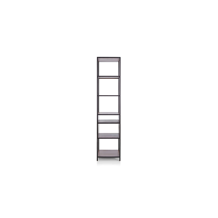 Knox Black Tall Narrow Bookcase thumbnail 2