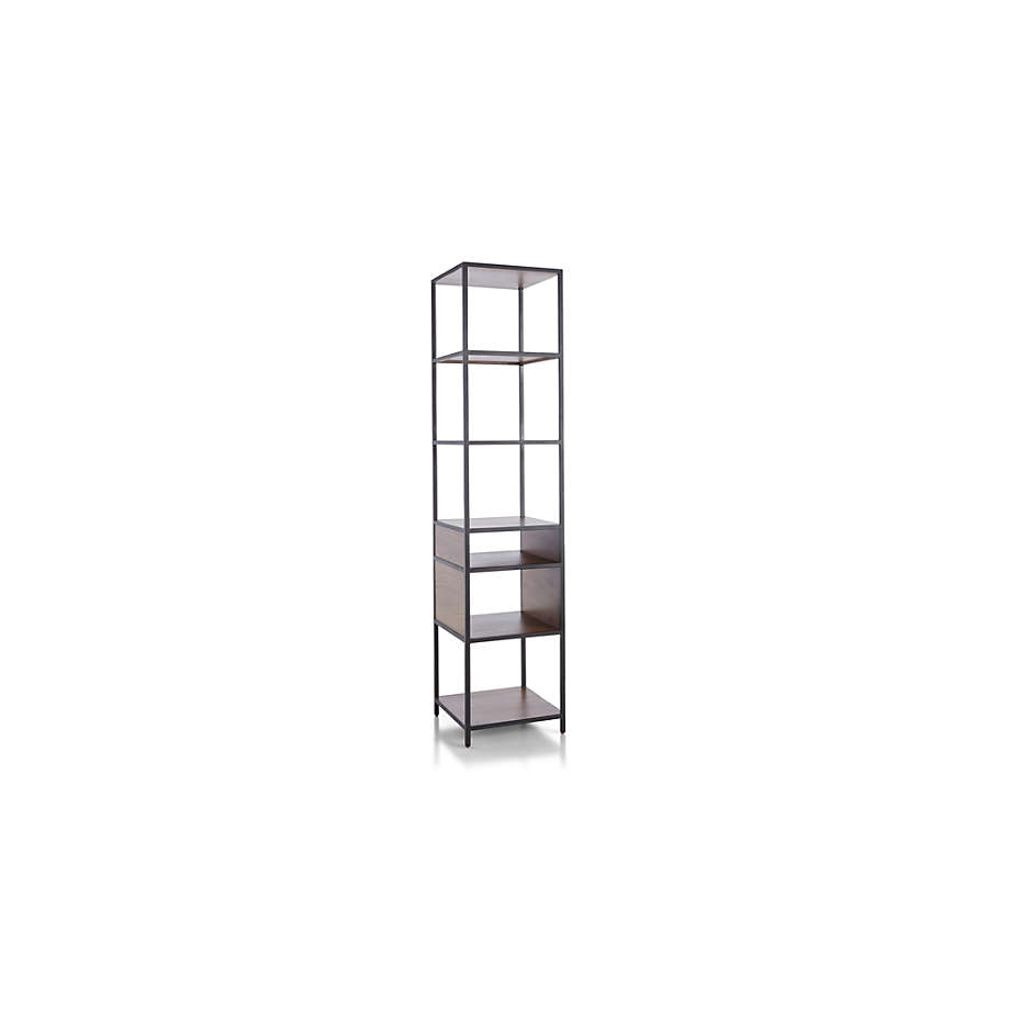 Knox Black Tall Narrow Bookcase thumbnail 3