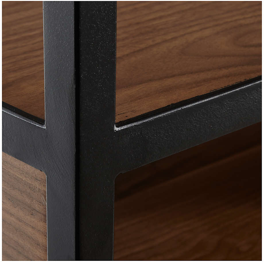 Knox Black Tall Narrow Bookcase thumbnail 4