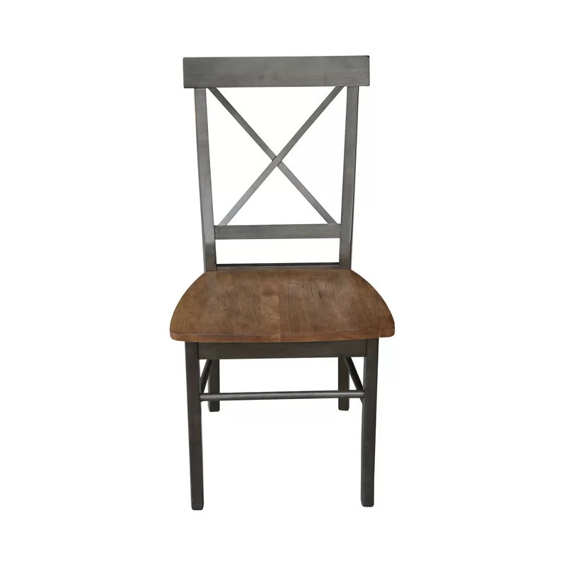 Solid Wood Cross Back Side Chair  thumbnail 2