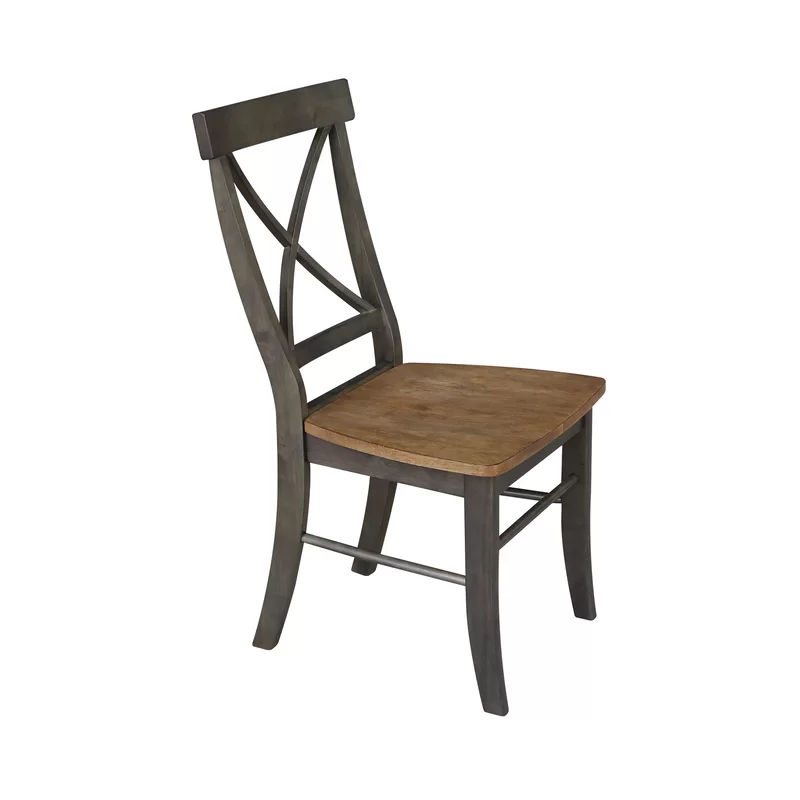 Solid Wood Cross Back Side Chair  thumbnail 3