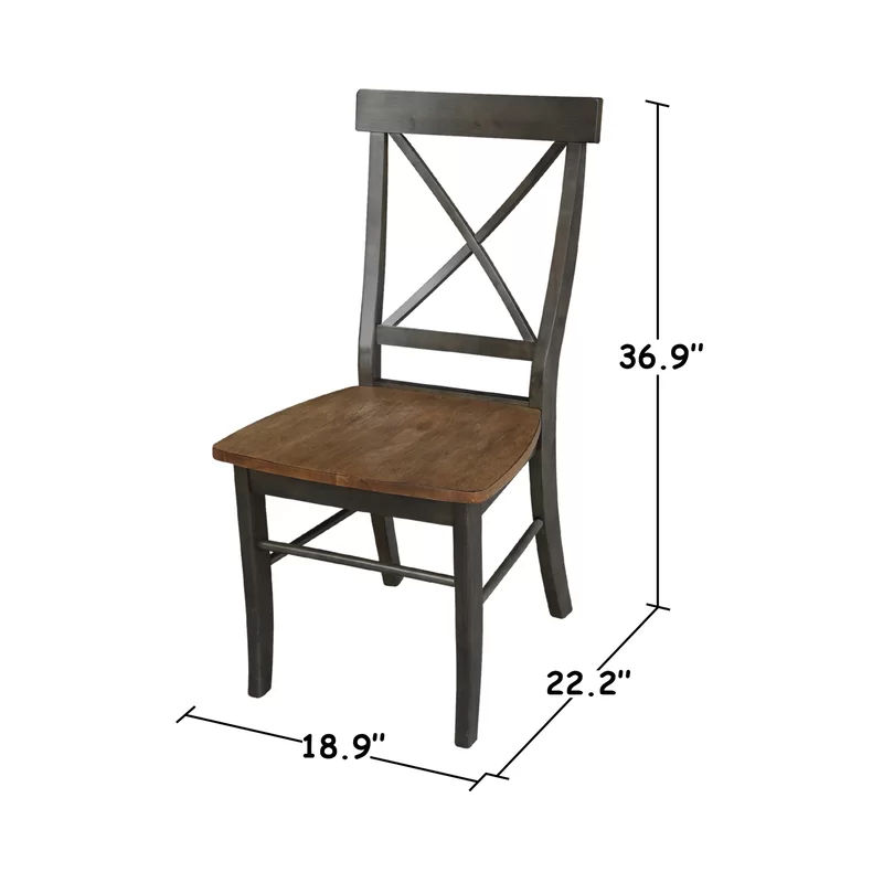 Solid Wood Cross Back Side Chair  thumbnail 6