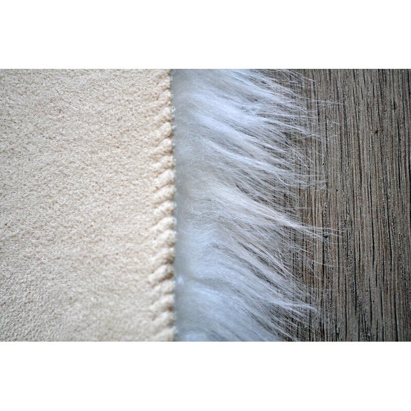 Mullane Faux Fur White Area Rug thumbnail 2