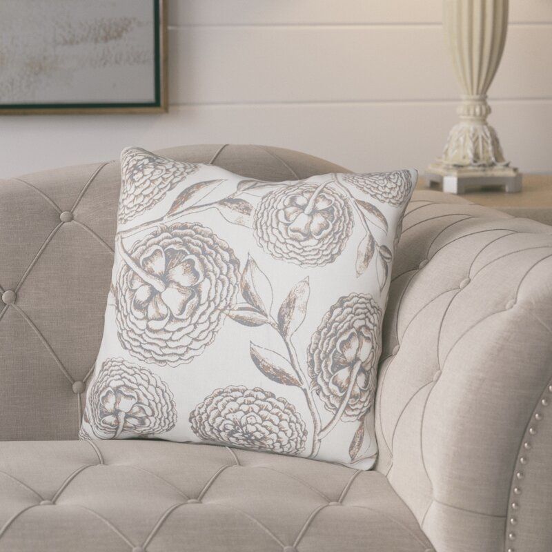 Bobbi Blooms Antique Flower Square Pillow Cover With Insert-16"x16" thumbnail 2