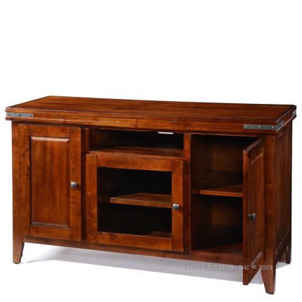 Mango Wood Urban 54 Media Console in Distressed Finish thumbnail 2