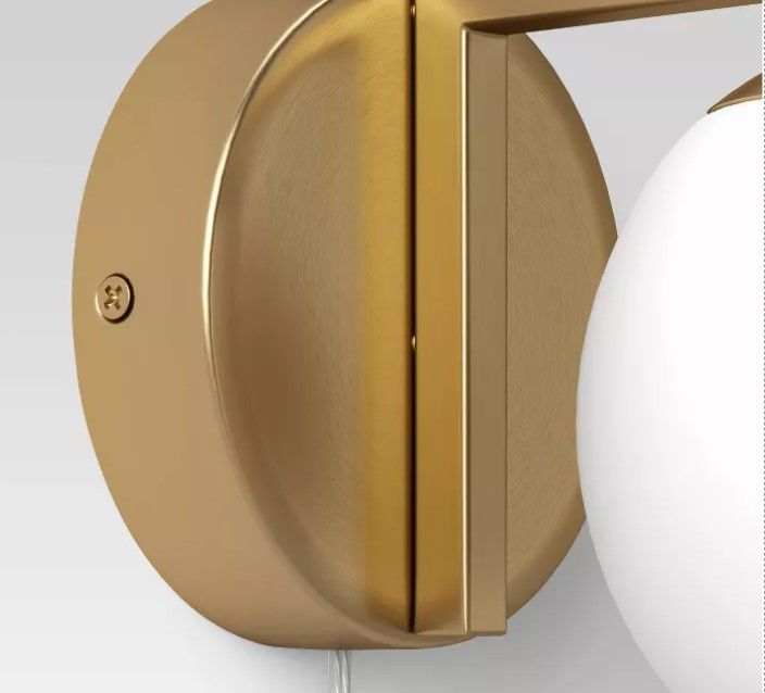Single Globe Sconce White thumbnail 4