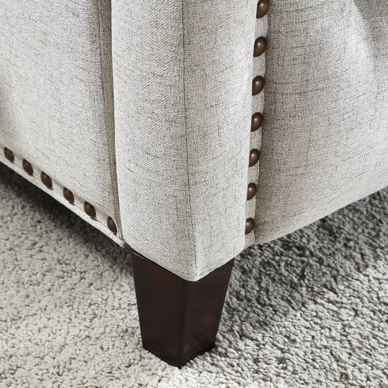 Petersfield Tufted Upholstered Low Profile Platform Bed-Queen thumbnail 4
