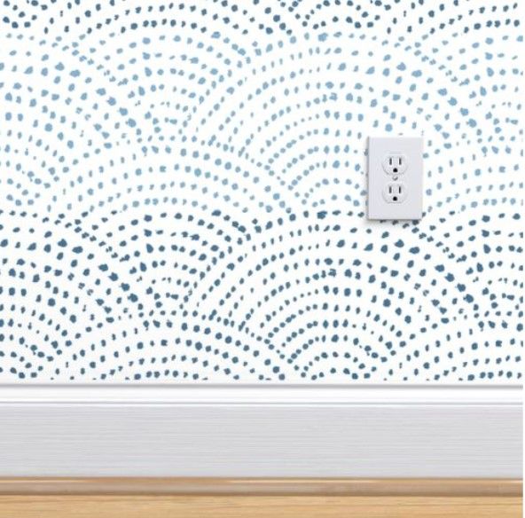 Wallpaper Large Ink dot scales grey blues thumbnail 2