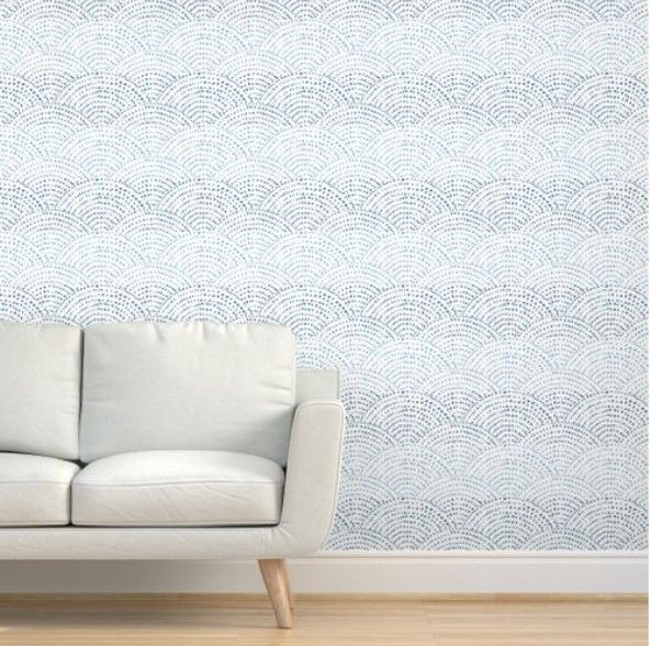 Wallpaper Large Ink dot scales grey blues thumbnail 3