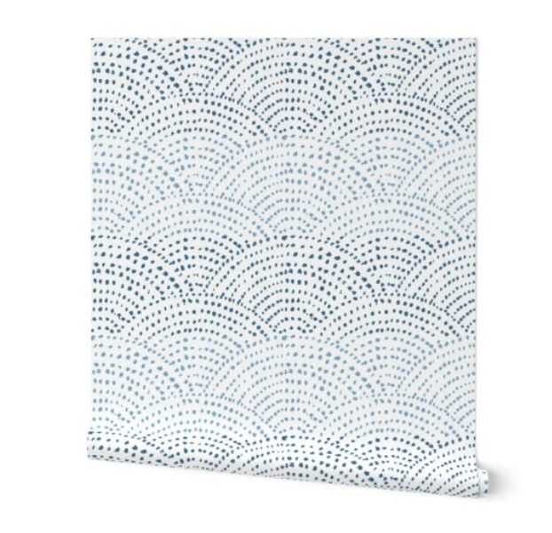 Wallpaper Large Ink dot scales grey blues thumbnail 4