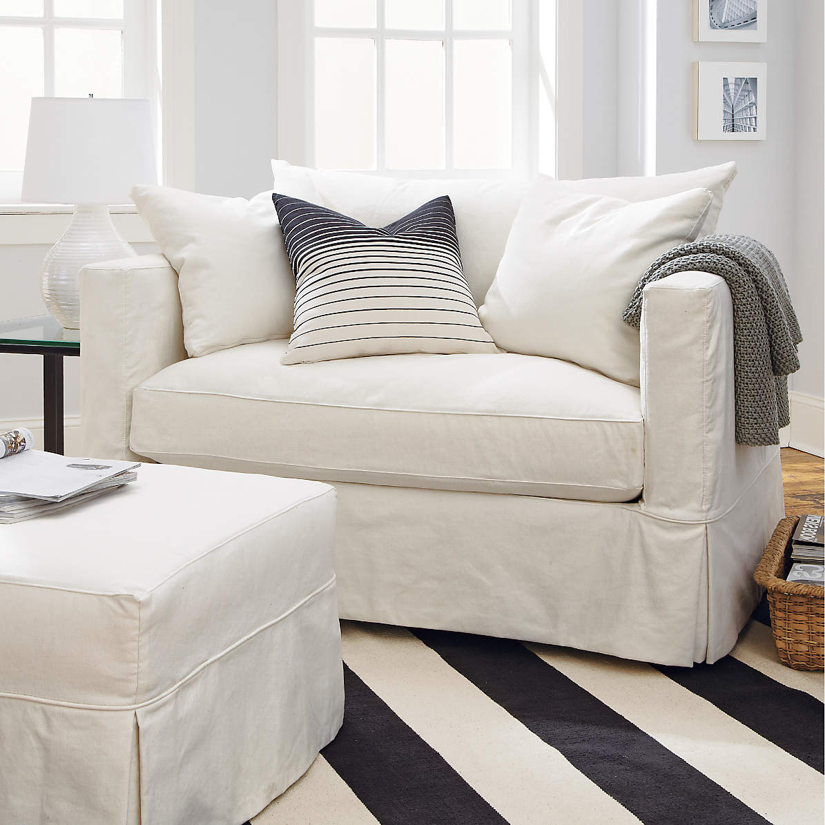 Slipcover Only for Willow Modern Slipcovered Chair and a Half thumbnail 4