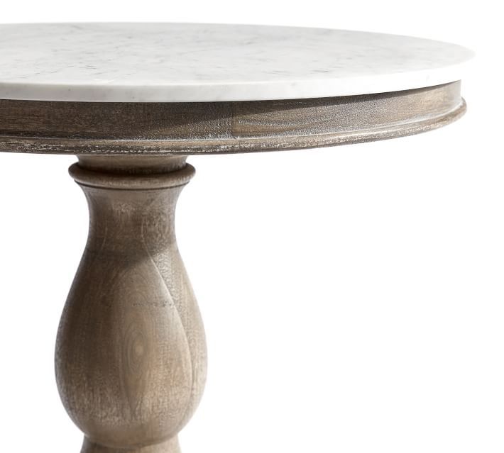 Alexandra 24" Round Marble End Table thumbnail 3
