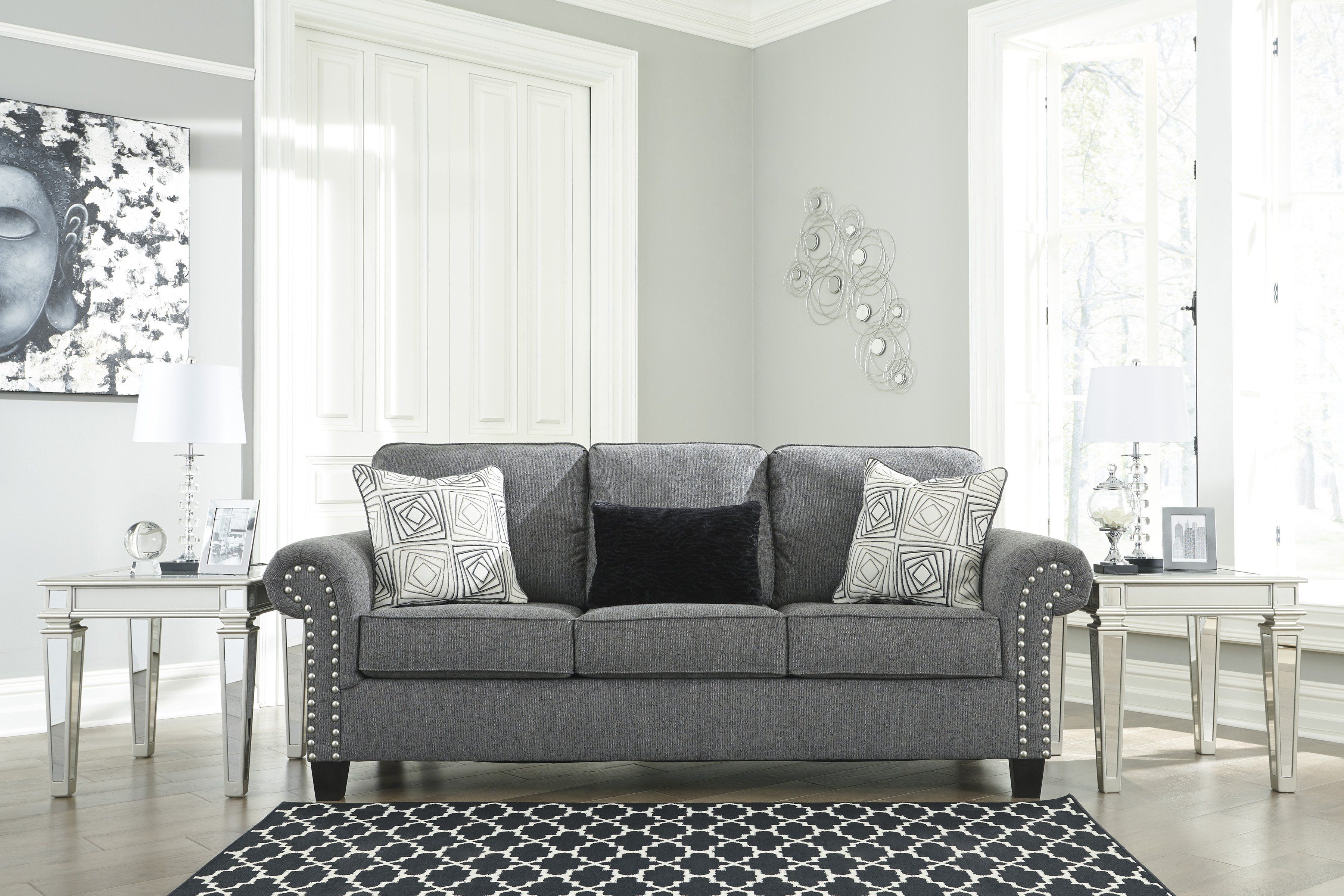 Agleno Charcoal Sofa thumbnail 5