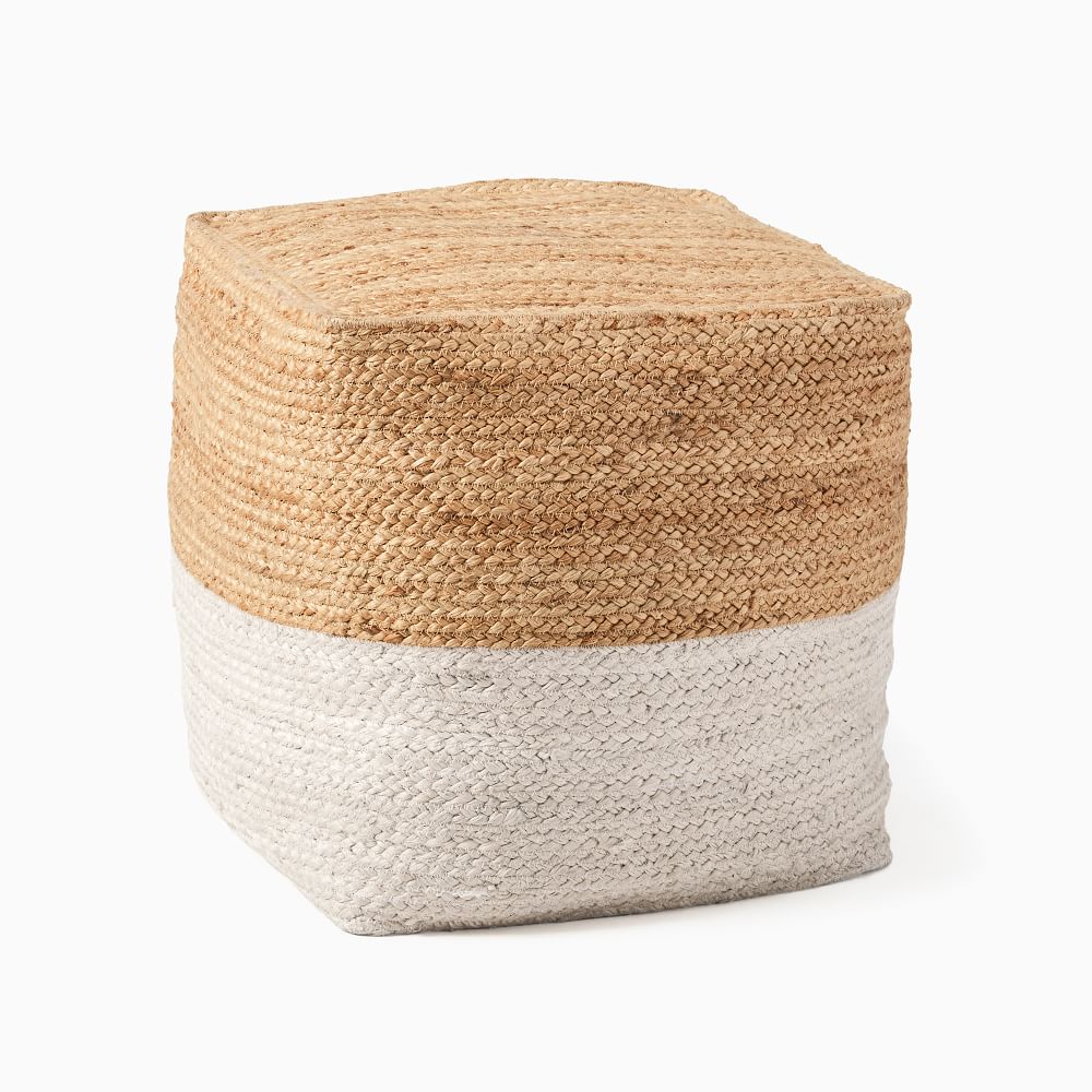 Jute Colorblock Pouf thumbnail 2