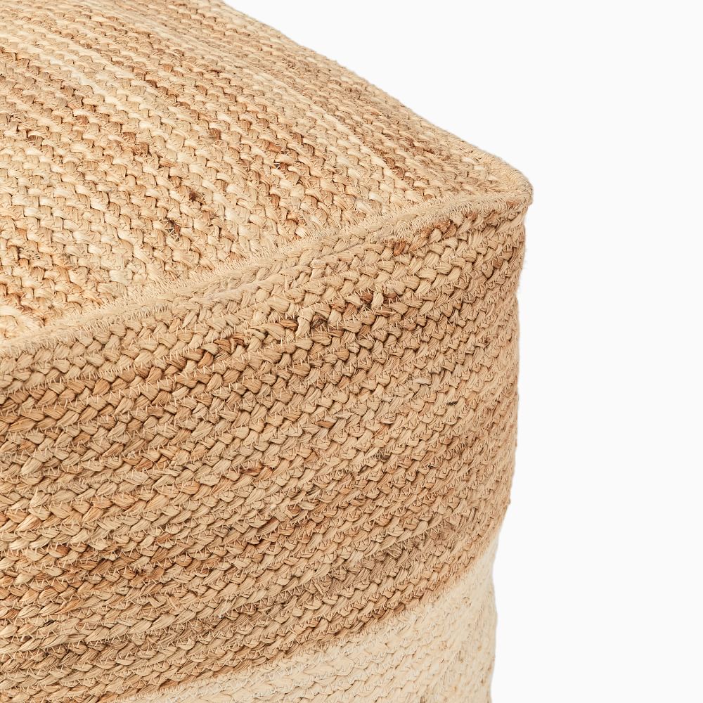 Jute Colorblock Pouf thumbnail 5